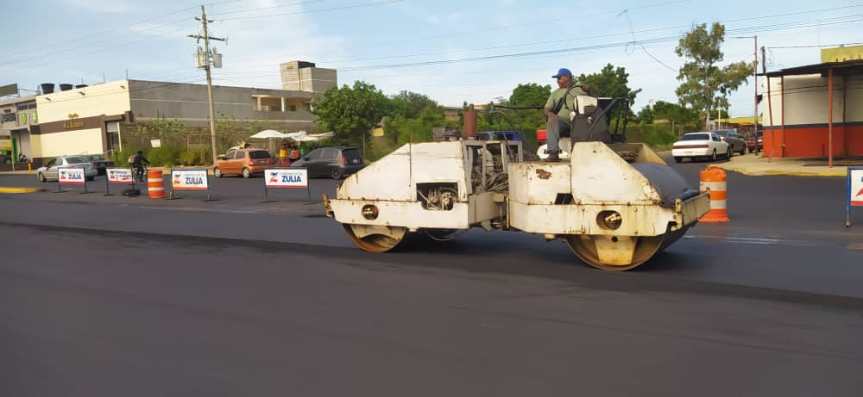 Continúen los trabajos de reasfaltado en la avenida La Limpia de&nbsp;Maracaibo
