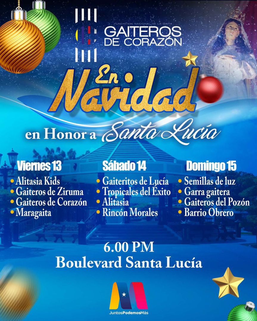 “Gaiteros de Corazón en Navidad” se traslada a Boulevard de Santa&nbsp;Lucía