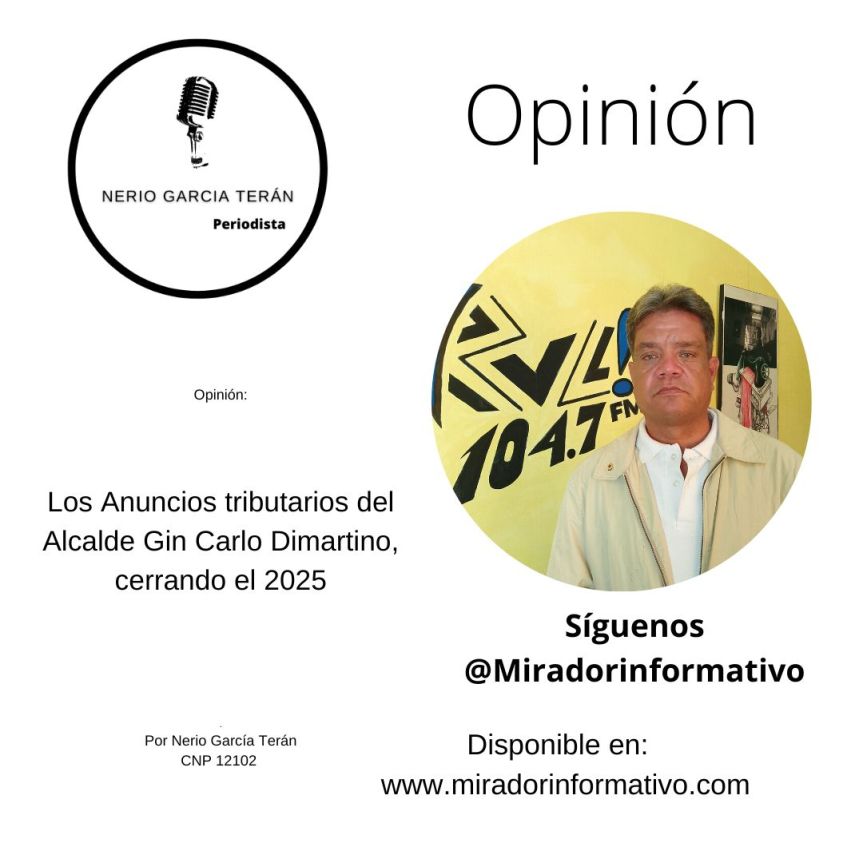 Mirador Informativo Opinión, por Nerio García Terán CNP 12102, El Decreto 087-2015 beneficiará a más de 300 contribuyentes de&nbsp;Maracaibo.